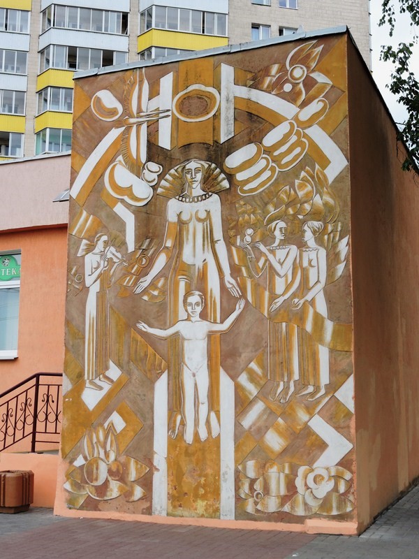 Декоративное панно на высотке по ул. Суворова